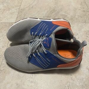Oceania Fastnet Boat Shoe, Light Grey/Orange/Blue. Size 9